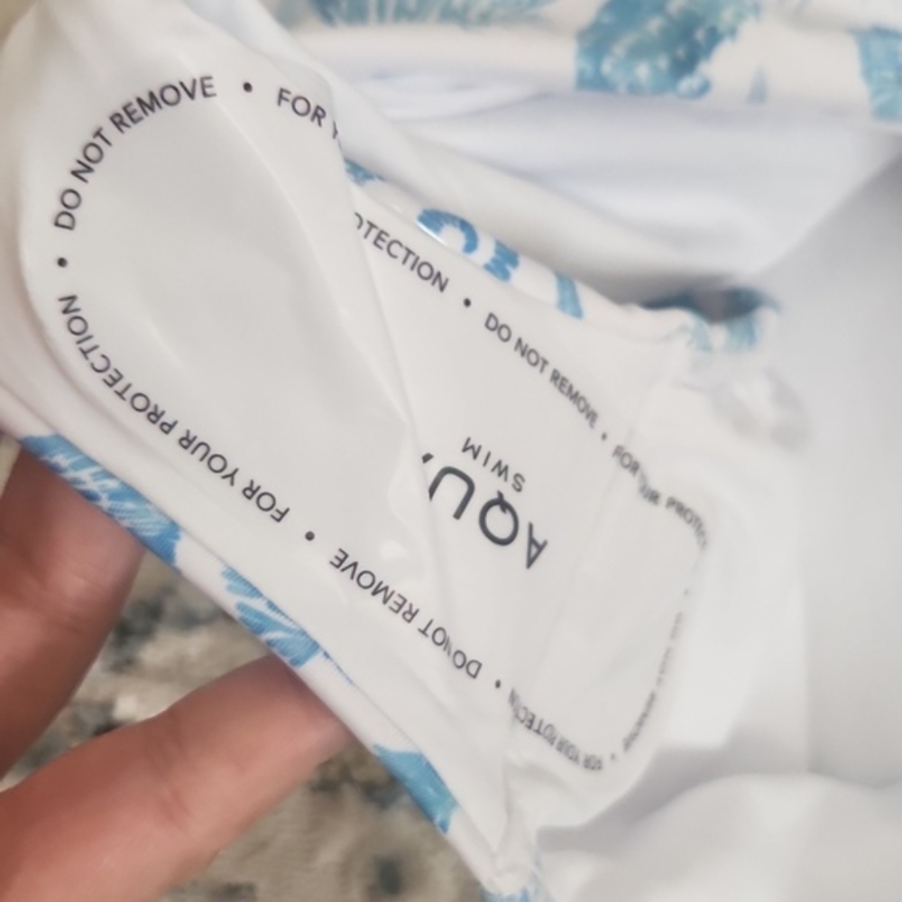 NWT AQUA | One Shoulder Sealife Swimsuit - Picture 5 of 8